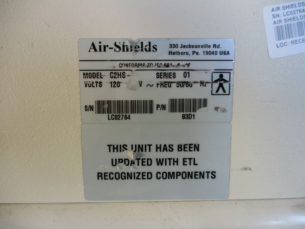 AIR SHIELDS C2HS-1 Infant Incubator