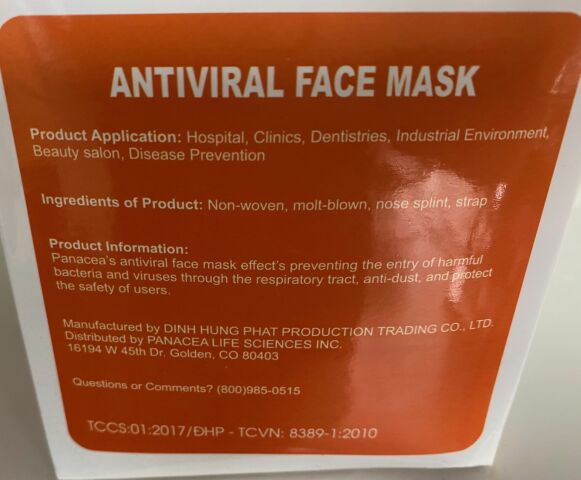 KIO SURGICAL MASK 900,000 4-ply surgical masks. Certified. PANA brand. Ear loop fit. Mask