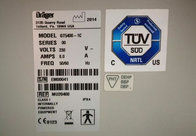 DRAEGER TI 500 Globetrotter Transport System Infant Incubator