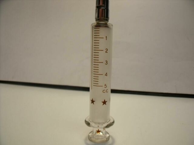 TOMAC STAR INTERFIT, R488 2 ANTIQUE GLASS SYRINGES