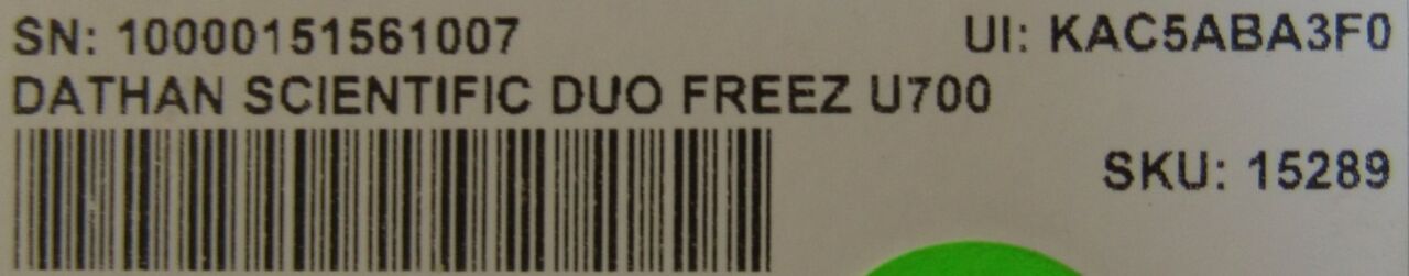 DATHAN SCIENTIFIC Duo Freezer U700 Refrigerator Freezer