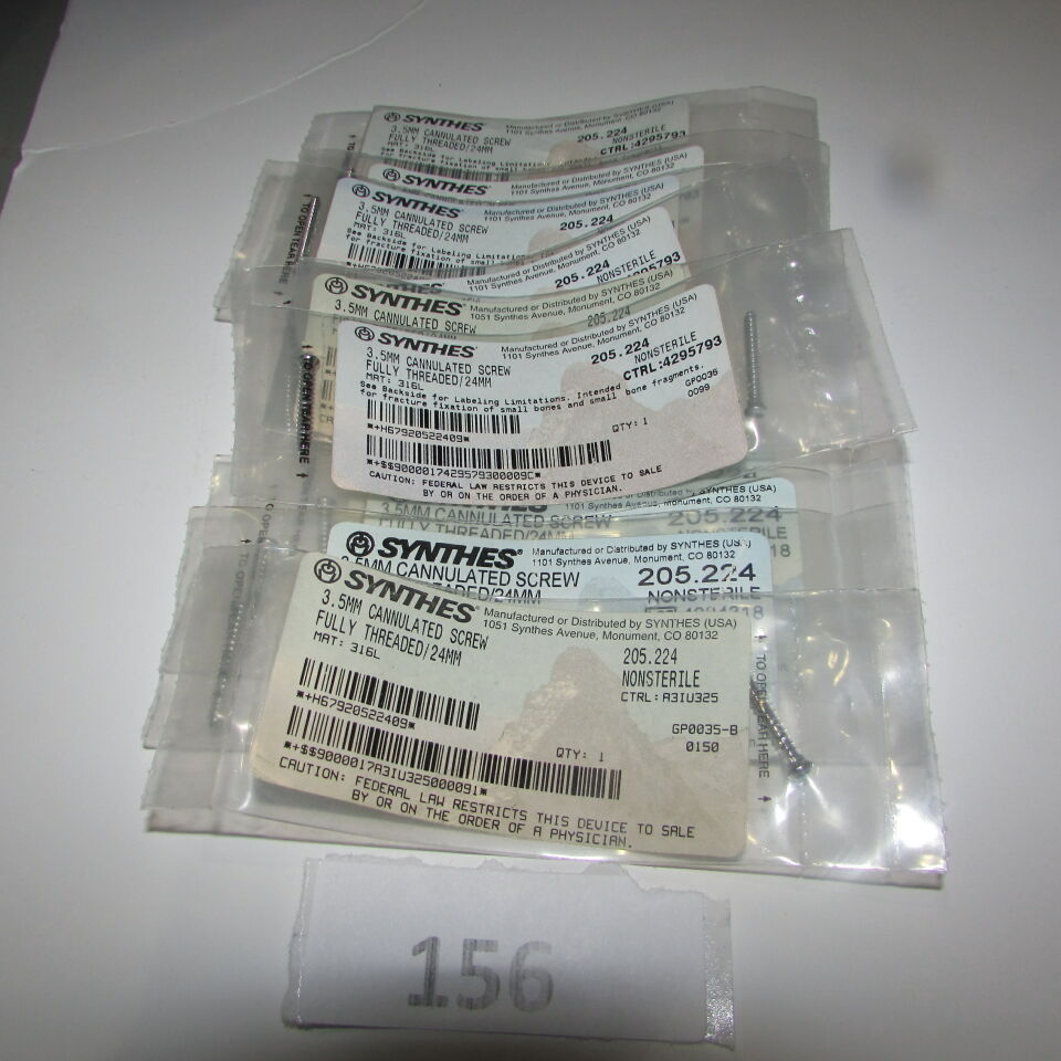 SYNTHES 205.224 SYNTHES 205.224 3.5MM CANNULATED SCREW LOT OF 10