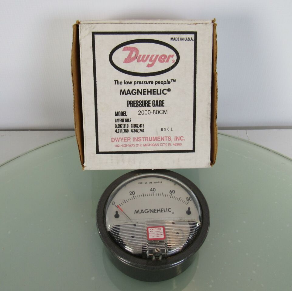 DWYER 2000-80CM Magnehelic Pressure Gauge Pressure Tester