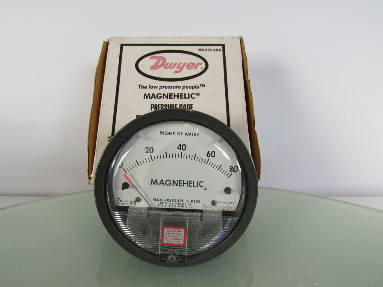 DWYER 2000-80CM Magnehelic Pressure Gauge Pressure Tester