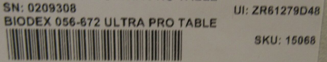 BIODEX 056-672 Ultra Pro Ultrasound Table