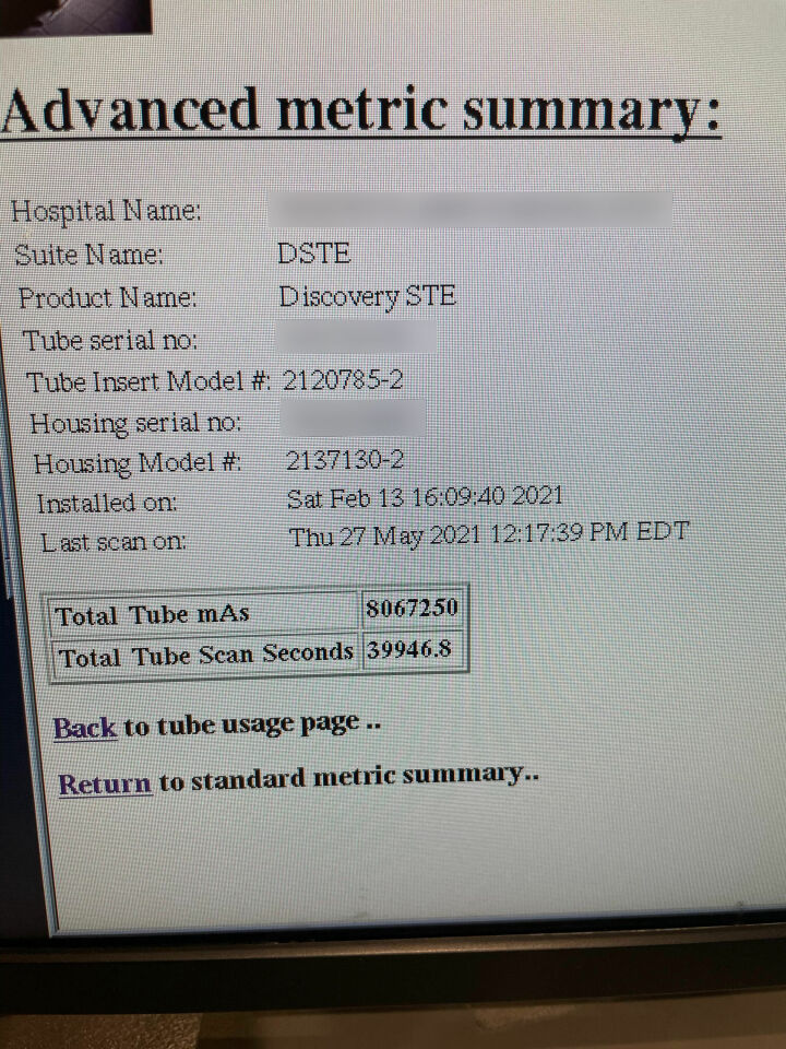 GE Discovery STSTE NEW Tube!! PET/CT