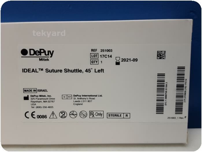 LOT OF 2 DEPUY MITEK IDEAL 251003 Suture Shuttle