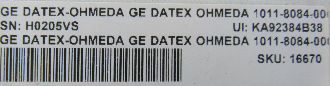 GE DATEX-OHMEDA 1011-8084-000 AISYS - Lot of 2 Anesthesia Monitor