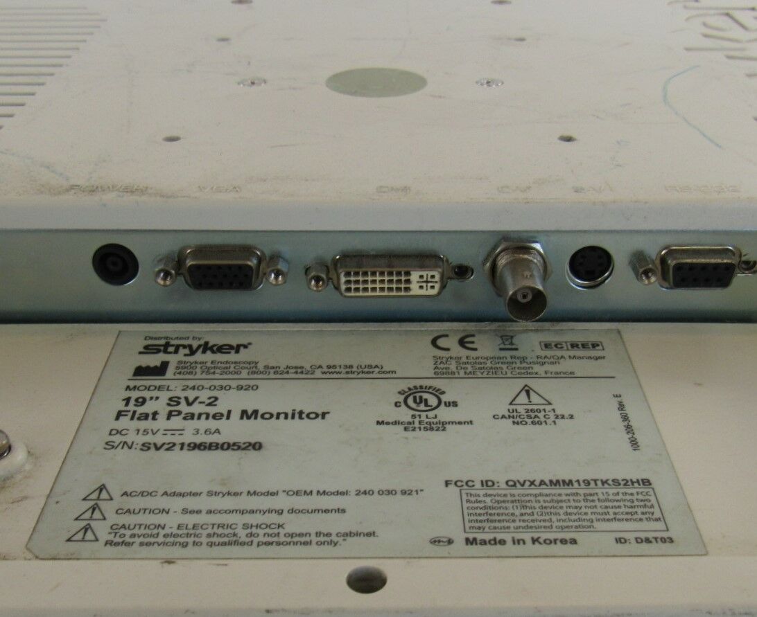 STRYKER 19 SV-2 Flat Panel Display Monitor