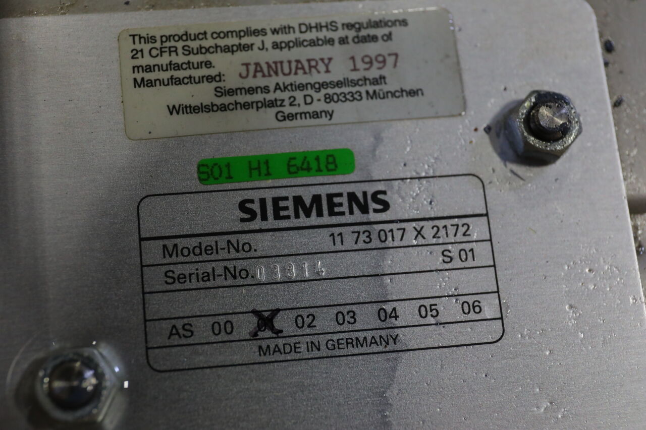 SIEMENS 11 73 017 X2172 HV Transformer Tank CT Scanner