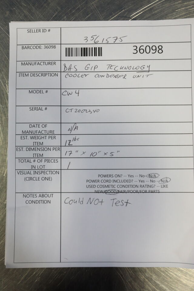 EPPENDORF DASGip CWD4 Cooler Condenser Unit