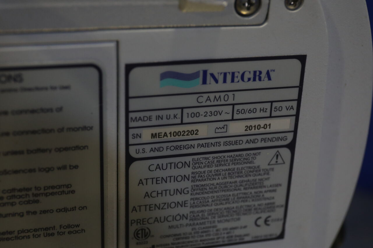 INTEGRA NEUROSCIENCES Camino Cam01 Monitor