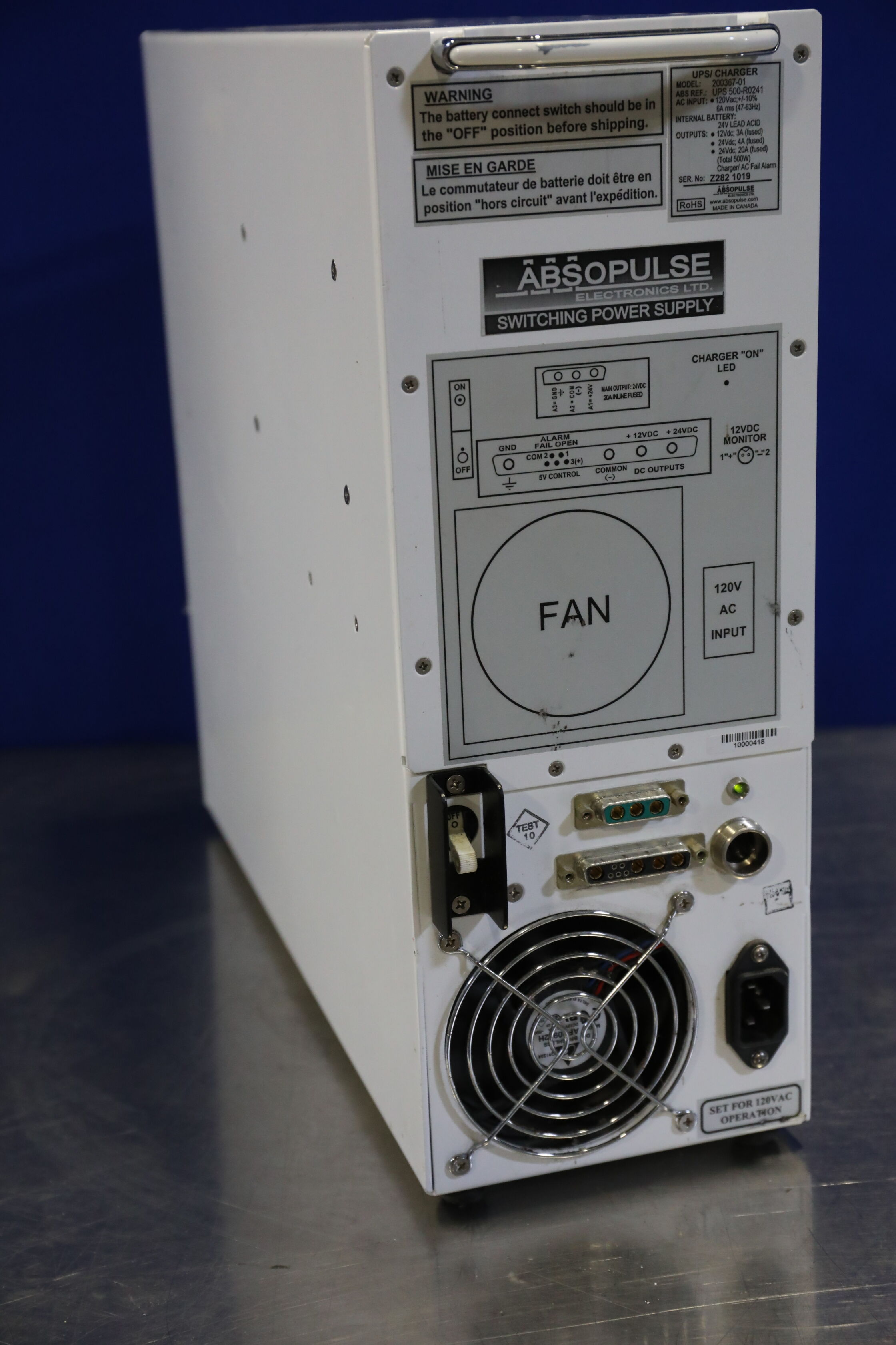 ABSOLUTE ELECTRONICS RHA2020 Uninterruptible Power Supply / UPS