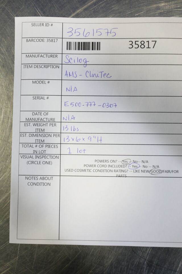 SCILOG AMS CliniTec Methadone Dispenser
