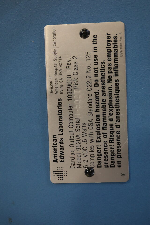 AMERICAN EDWARDS LABORATORIES 9520A Holter