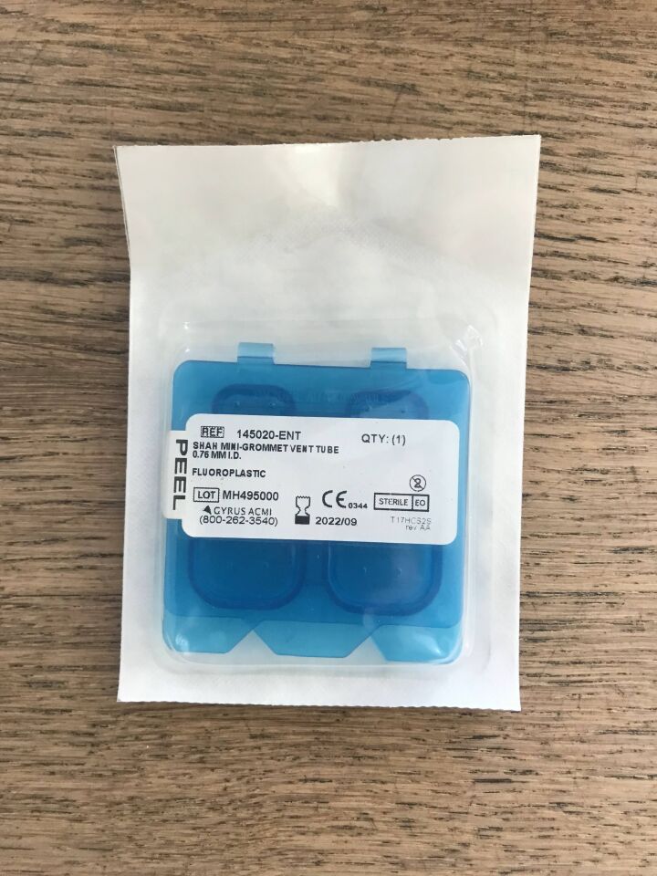 New GYRUS 145020 ENT Shah Mini Grommet Vent Tube 0 76mm I D (30/Box)(X