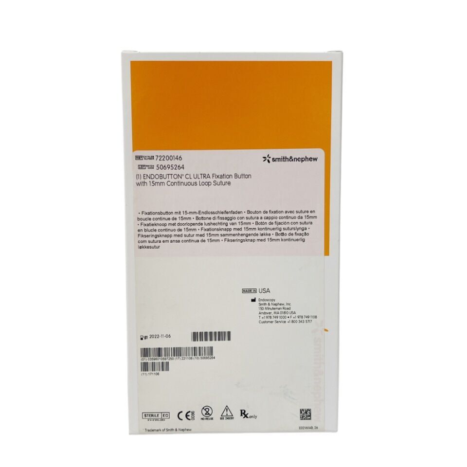 New SMITH & NEPHEW REF 72200146 (1) ENDOBUTTON® CL ULTRA